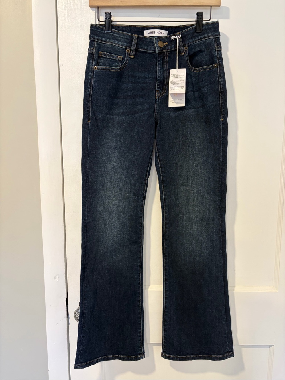 High-Rise Dark Bootcut Jeans